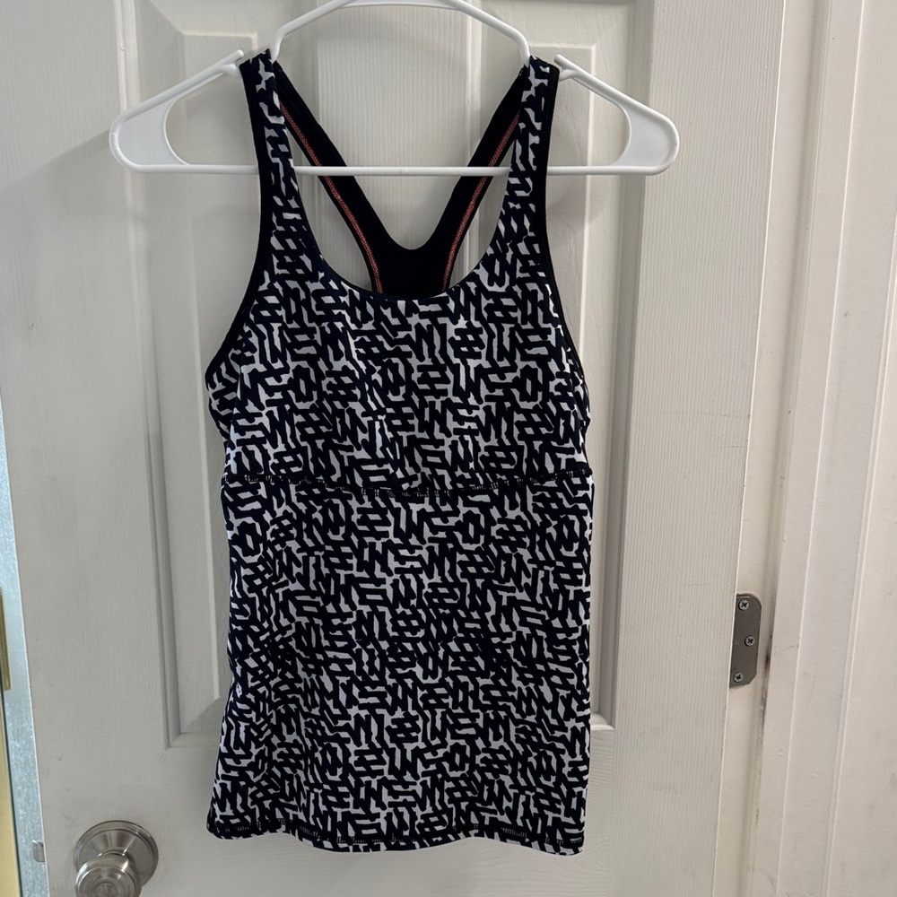 Lululemon Athletica Black and White Tank Top